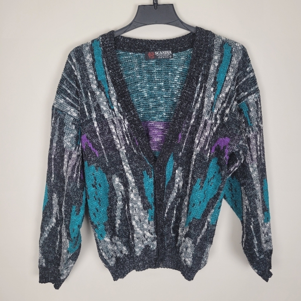Vintage Scandia Sweater Mens S Knit Grandpa Biggie‎ Christmas Ugly 90s Made USA